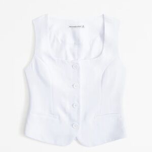 The A&F Mara Premuim Crepe Vest Squareneck top